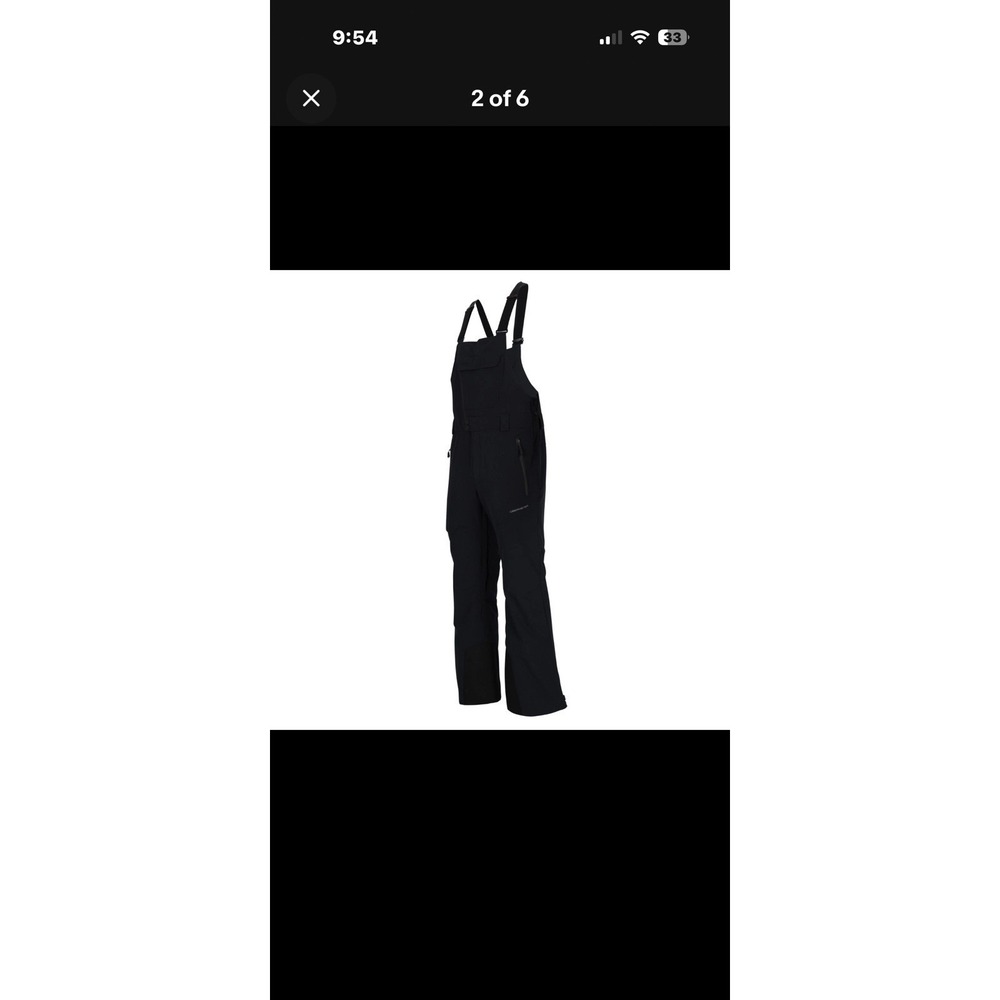 Obermeyer Men's Bib Snow Pants Black Size Large